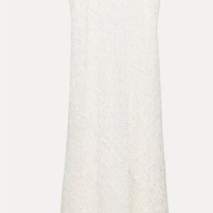 Zara White Textured Dress